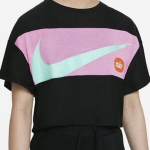 Nike Girls Short Sleeve Training Top Size Medium